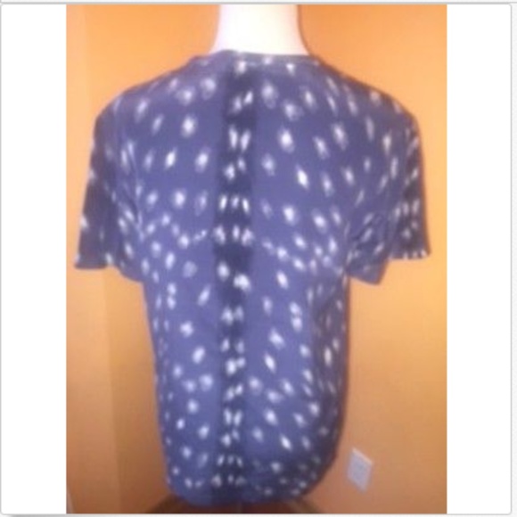 EQUIPMENT Silk Blue White Abstract Blouse SZ S/P - Picture 3 of 4